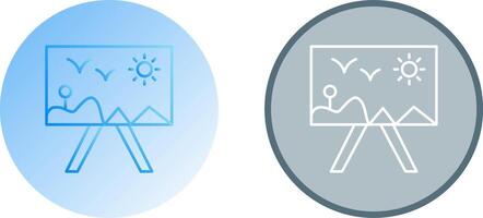 Painting of Canvass Icon Design vector