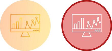 Online Stats Icon Design vector