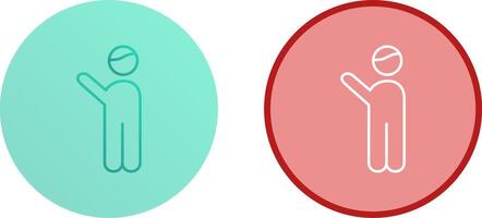 Waving to people Icon Design vector