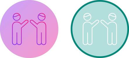 Waing to people Icon Design vector