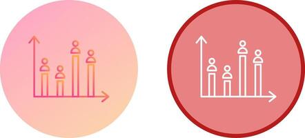 Candidate Graph Icon Design vector