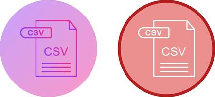 CSV Icon Design vector