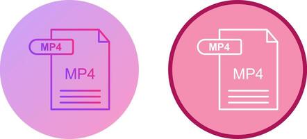 MP4 Icon Design vector