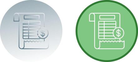 Bill Icon Design vector