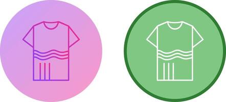 T Shirt with lines Icon Design vector