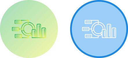 Pie Chart Icon Design vector