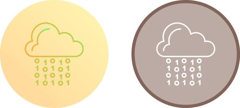 diseño de icono de codificación en la nube vector