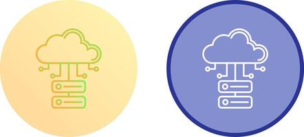 Cloud Database Icon Design vector