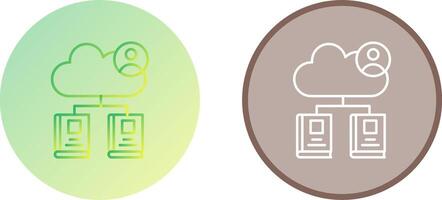 Cloud Library Icon Design vector