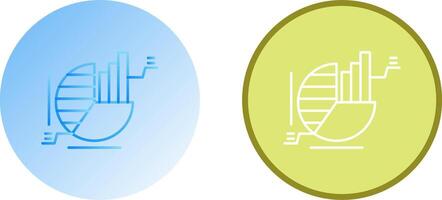 Pie Chart Icon Design vector