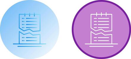 Corrupted List Icon Design vector