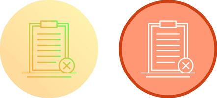 Rejected Icon Design vector