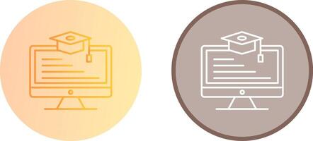 Online Learning Icon Design vector