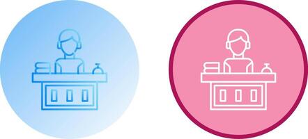 Office Reception Icon Design vector