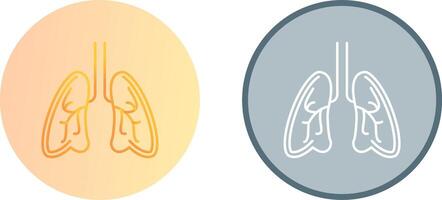 Lungs Icon Design vector