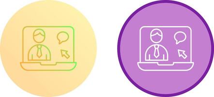 Online Interview Icon Design vector
