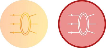 Refraction Icon Design vector