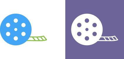 Unique Film Reel Icon Design vector