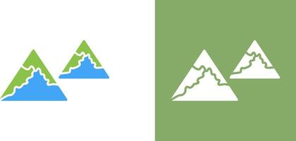 único montañas icono diseño vector