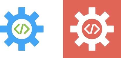 Unique Code Optimization Icon Design vector