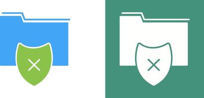 Vulnerable Folder Icon Design vector