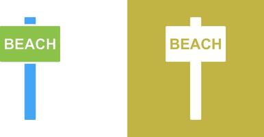 Beach Sign Icon Design vector