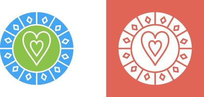 Heart Chip Icon Design vector
