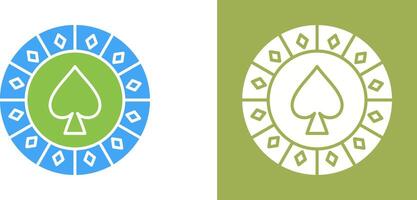 Spade Chip Icon Design vector
