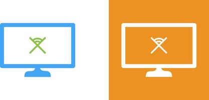 Unique Disconnected Network Icon Design vector