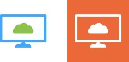 Unique Cloud System Icon Design vector