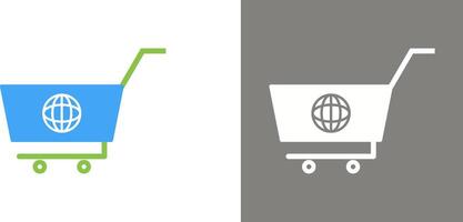 Unique Global Shopping Icon Design vector