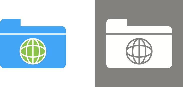 Unique Network Folder Icon Design vector