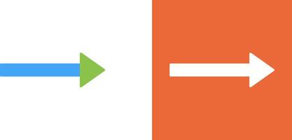 Unique Right Arrow Icon Design vector