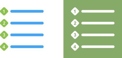 Unique Numbered list Icon Design vector
