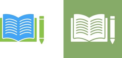 Unique Pencil and Book Icon Design vector