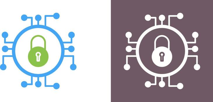 Unique Data Security Icon Design vector
