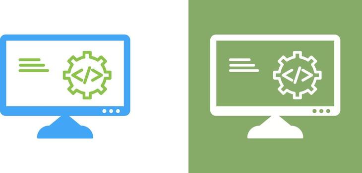 Unique Code Optimization Icon Design vector