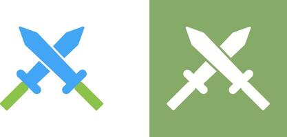 Unique Two Swords Icon Design vector