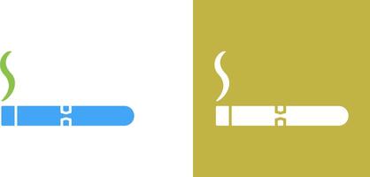 Unique Lit Cigar Icon Design vector