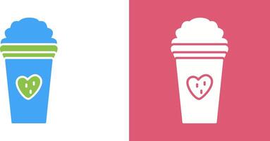 Unique Strawberry Milkshake Icon Design vector