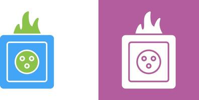 Unique Fire in Socket Icon Design vector