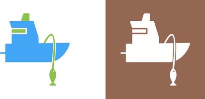 diseño de icono de barco de pesca vector