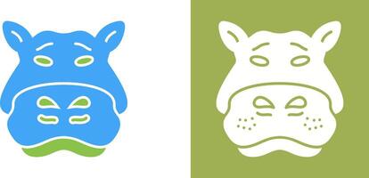 Hippo Icon Design vector