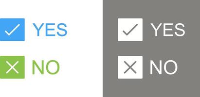 Yes No Option Icon Design vector
