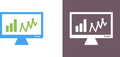 Online Stats Icon Design vector