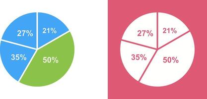 Pie Chart Icon Design vector