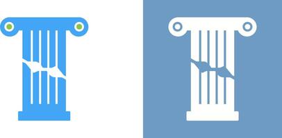 Broken Pillar Icon Design vector