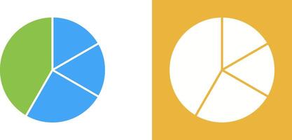 Pie Chart Icon Design vector