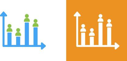 Candidate Graph Icon Design vector