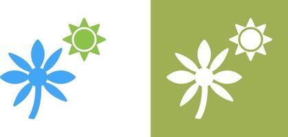 flor en luz de sol icono diseño vector